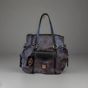 Disney Dooney Bourke Haunted Mansion Wallpaper Smith Bag Purple Lining As Is